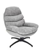Fauteuil William gris/noir - 78x90x99 cm