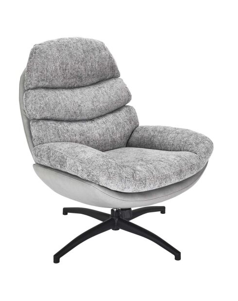 Fauteuil William gris/noir - 78x90x99 cm