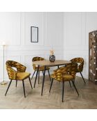 2 Fauteuils Sawyer jaune/noir - 62x54x83 cm