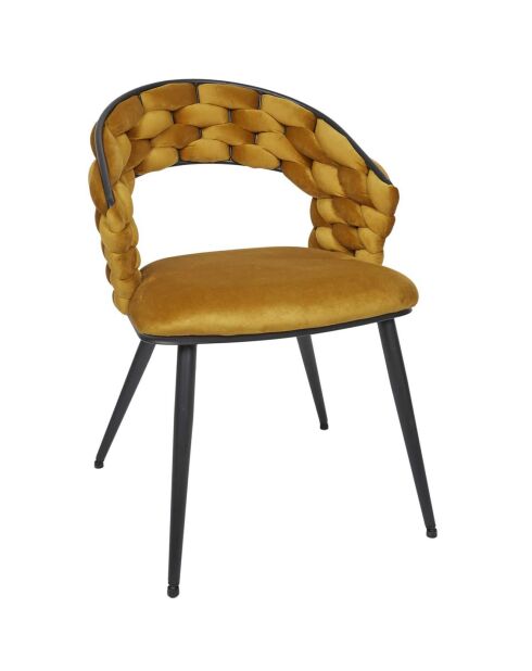 2 Fauteuils Sawyer jaune/noir - 62x54x83 cm