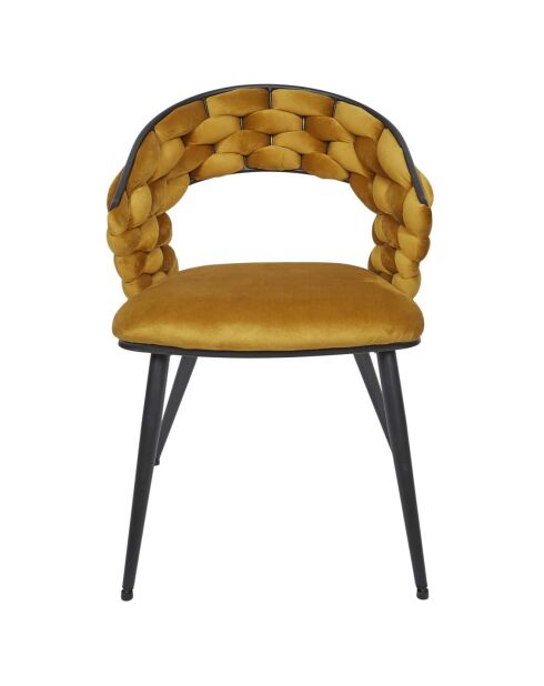 2 Fauteuils Sawyer jaune/noir - 62x54x83 cm