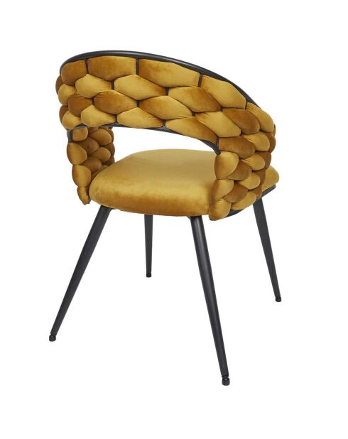 2 Fauteuils Sawyer jaune/noir - 62x54x83 cm