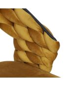 2 Fauteuils Sawyer jaune/noir - 62x54x83 cm