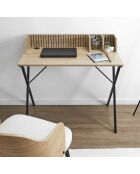 Bureau Klaus marron/noir - 90x50x84.5 cm