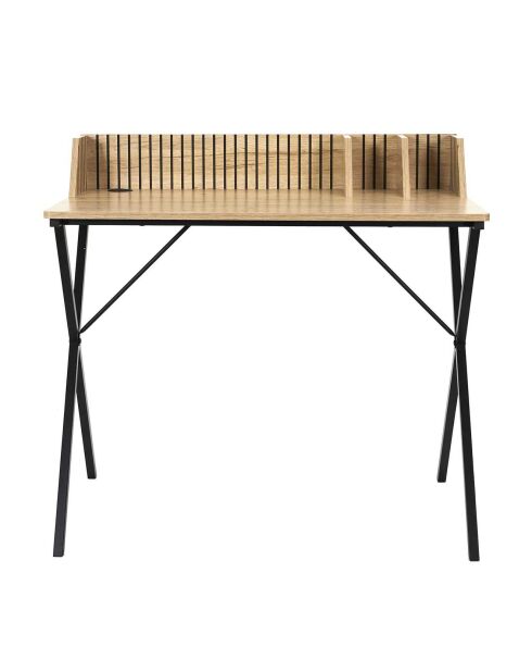 Bureau Klaus marron/noir - 90x50x84.5 cm
