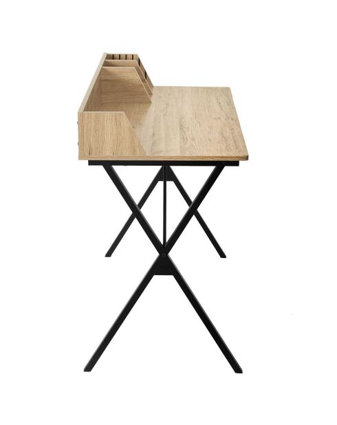 Bureau Klaus marron/noir - 90x50x84.5 cm