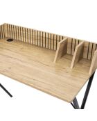 Bureau Klaus marron/noir - 90x50x84.5 cm