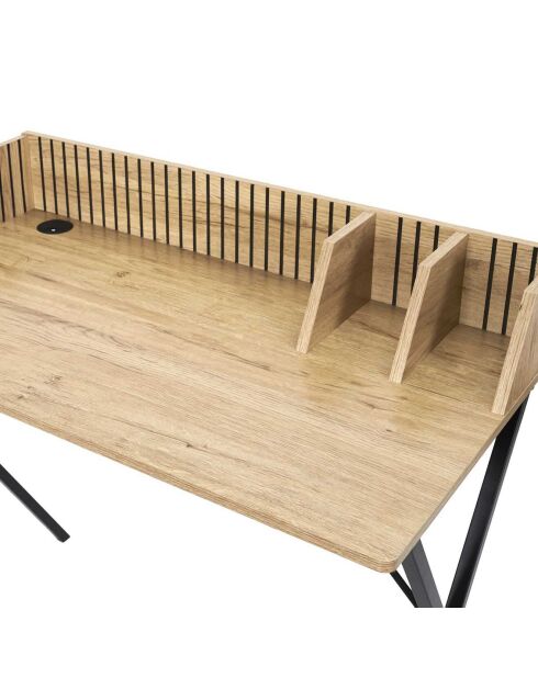 Bureau Klaus marron/noir - 90x50x84.5 cm