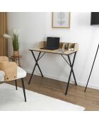 Bureau Klaus marron/noir - 90x50x84.5 cm