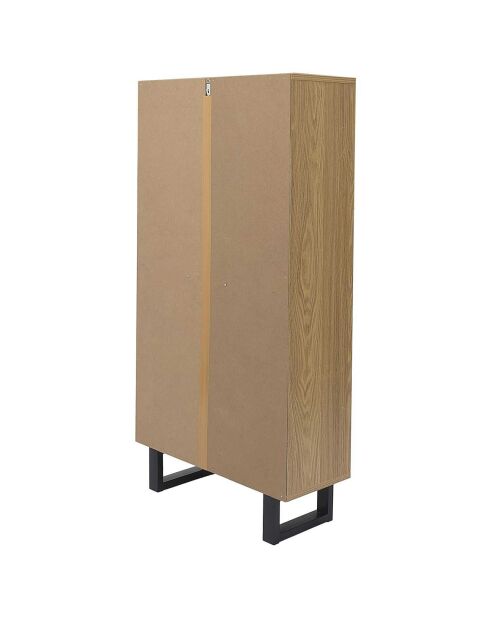 Meuble à chaussures Calypso marron/noir - 60x24x115 cm