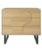 Commode Calypso marron/noir - 90x49x79 cm