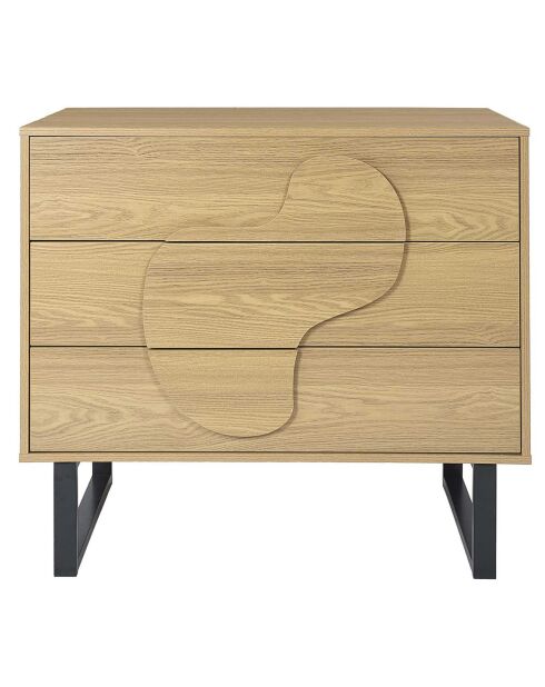 Commode Calypso marron/noir - 90x49x79 cm