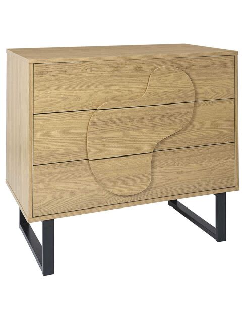 Commode Calypso marron/noir - 90x49x79 cm