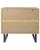 Commode Calypso marron/noir - 90x49x79 cm