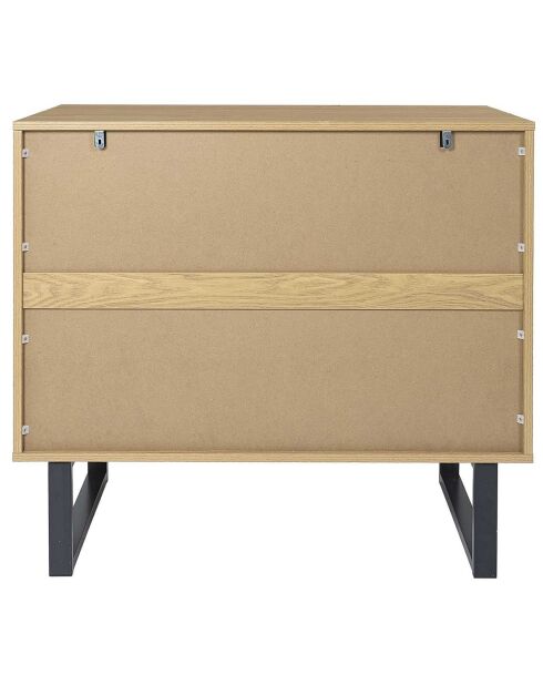 Commode Calypso marron/noir - 90x49x79 cm