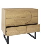 Commode Calypso marron/noir - 90x49x79 cm