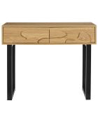 Console Calypso marron/noir - 100x35x80 cm