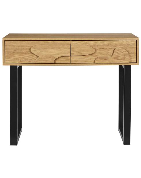 Console Calypso marron/noir - 100x35x80 cm