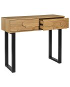 Console Calypso marron/noir - 100x35x80 cm