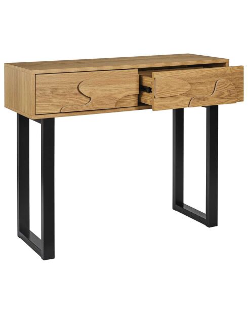 Console Calypso marron/noir - 100x35x80 cm