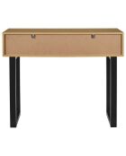 Console Calypso marron/noir - 100x35x80 cm
