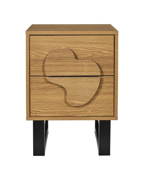 Chevet Calypso marron/noir - 40x35x55 cm