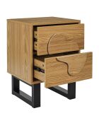 Chevet Calypso marron/noir - 40x35x55 cm