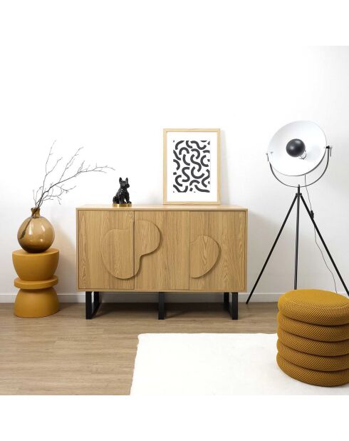 Buffet Calypso marron/noir - 120x40x79 cm