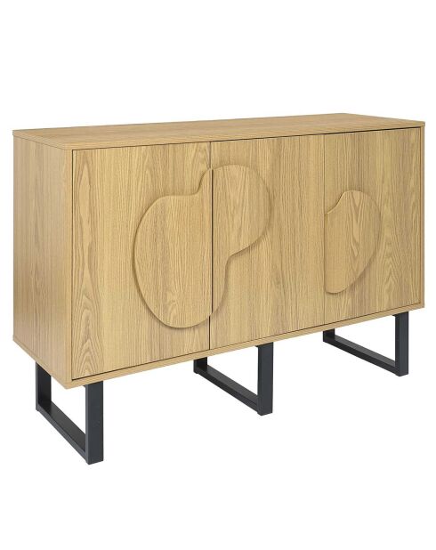 Buffet Calypso marron/noir - 120x40x79 cm