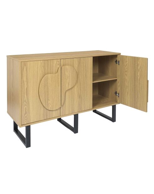 Buffet Calypso marron/noir - 120x40x79 cm