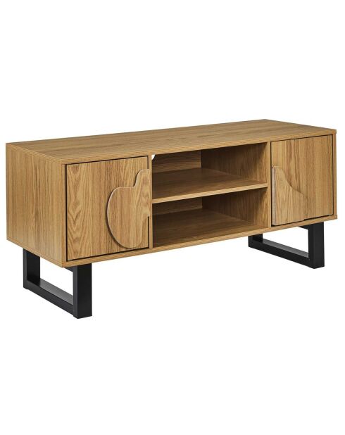 Meuble TV Calypso marron/noir - 110x40x48 cm