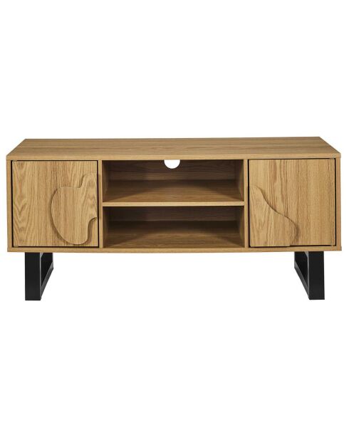 Meuble TV Calypso marron/noir - 110x40x48 cm