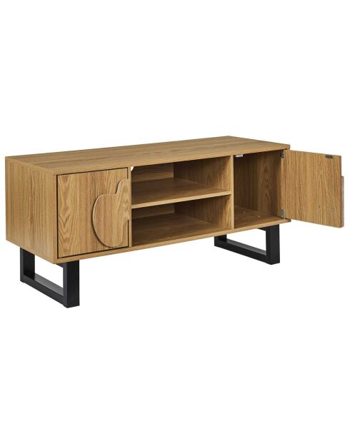 Meuble TV Calypso marron/noir - 110x40x48 cm