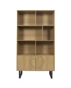 Bibliothèque Calypso marron/noir - 100x35x180 cm