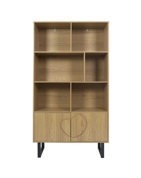 Bibliothèque Calypso marron/noir - 100x35x180 cm