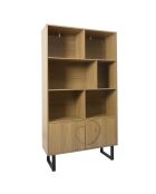 Bibliothèque Calypso marron/noir - 100x35x180 cm