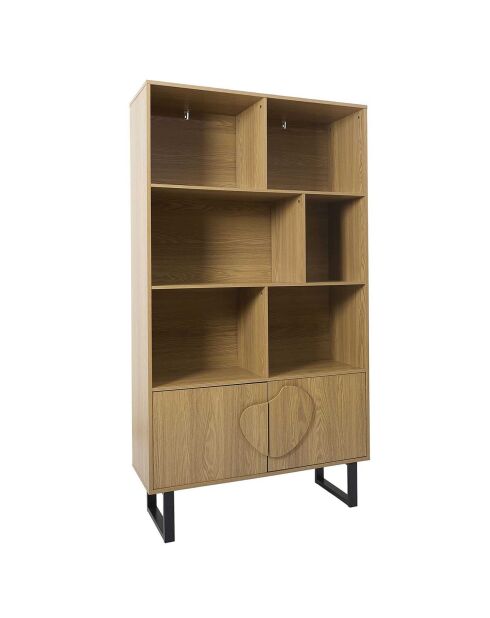 Bibliothèque Calypso marron/noir - 100x35x180 cm