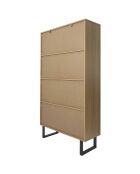 Bibliothèque Calypso marron/noir - 100x35x180 cm