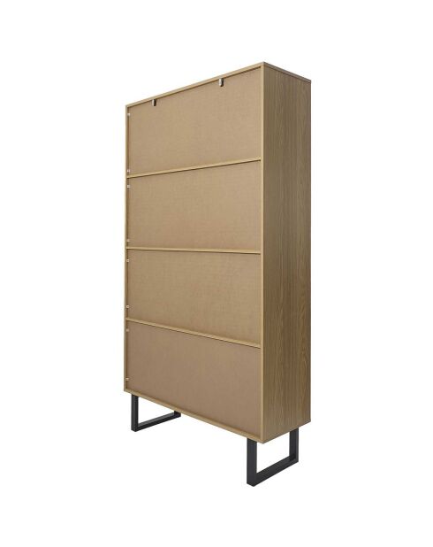 Bibliothèque Calypso marron/noir - 100x35x180 cm