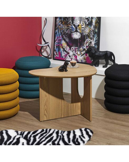 Table d'appoint Calypso marron - 60x48x42 cm