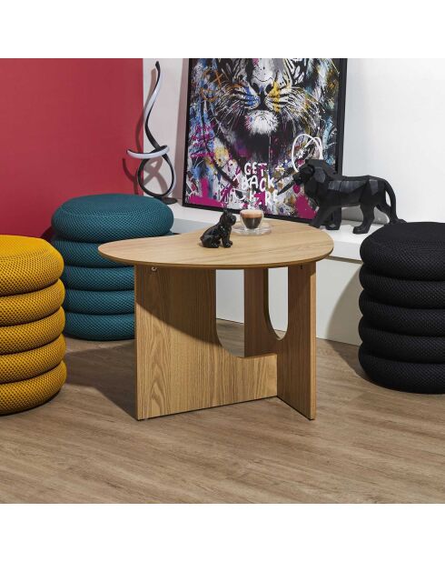 Table d'appoint Calypso marron - 60x48x42 cm