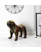 Molosse coulures multicolore - 43x31x50 cm