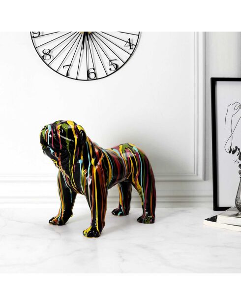 Molosse coulures multicolore - 43x31x50 cm