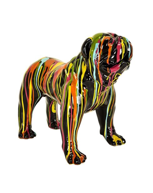 Molosse coulures multicolore - 43x31x50 cm