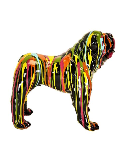 Molosse coulures multicolore - 43x31x50 cm