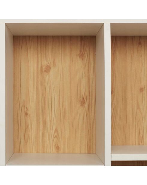 Bibliothèque Suzanne XL blanc/beige - 100x24x116 cm