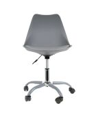 Chaise à roulettes Kiruna grise - 46.5x58.5x92 cm