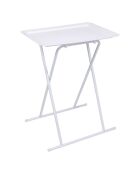 Table d'appoint plateau blanche - 52x37x66 cm