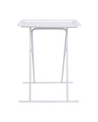 Table d'appoint plateau blanche - 52x37x66 cm