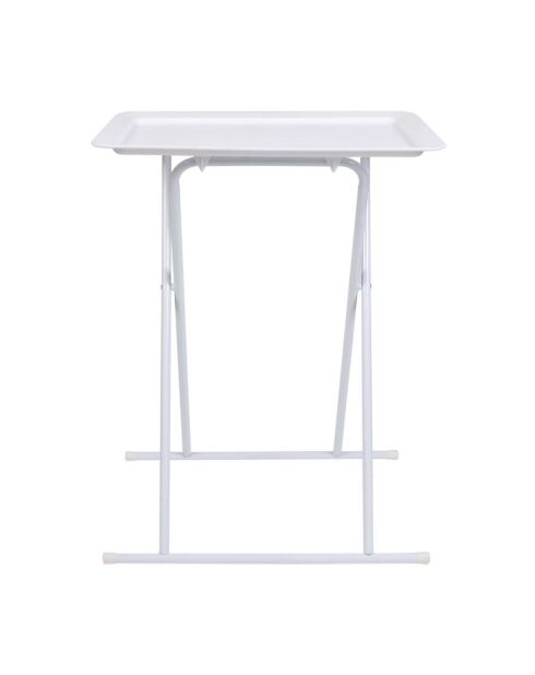 Table d'appoint plateau blanche - 52x37x66 cm